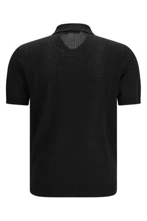 Polo in puro cotone nero ROBERTO COLLINA | 261MYA1322409